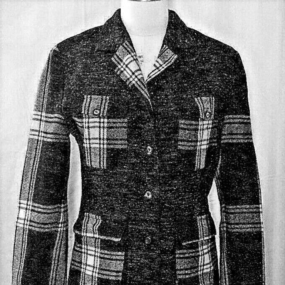 Vintage Democracy Plaid Wool Jacket Size 4